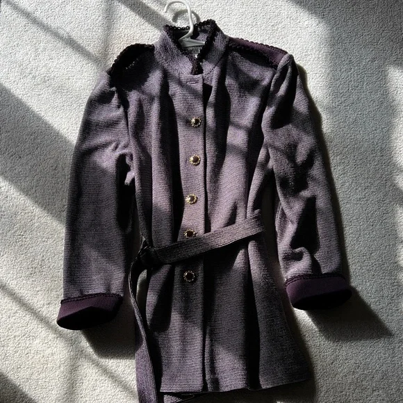 St. John Striped Knit Cardigan in Black and White - Picture 8 of 8